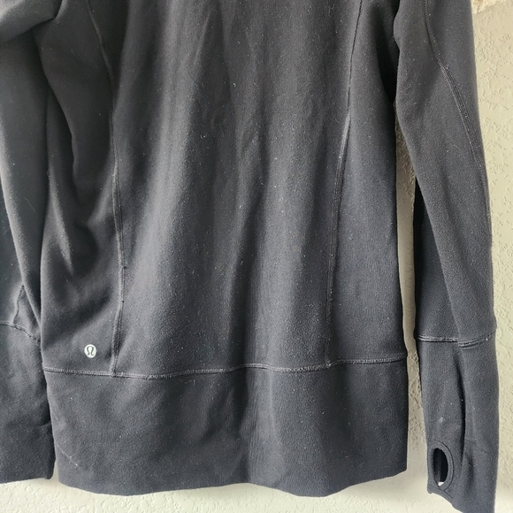 Lululemon In Stride Black Longline Cowl Neck Zip Jacket Luon Casual Yoga Gym 6 - Picture 6 of 14